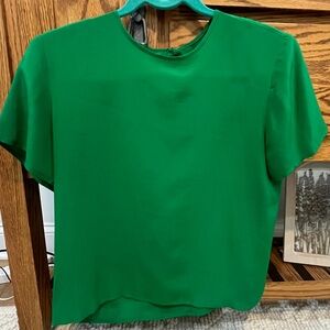 Laura & Jayne Collection Women’s Kelly Green Silk Blouse